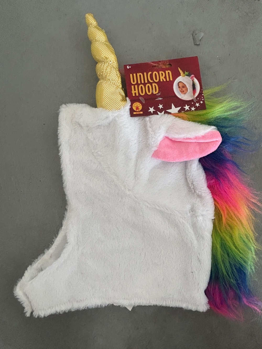 Rubie's Unicorn Hood - White, Pink, Gold, Green, Rainbow